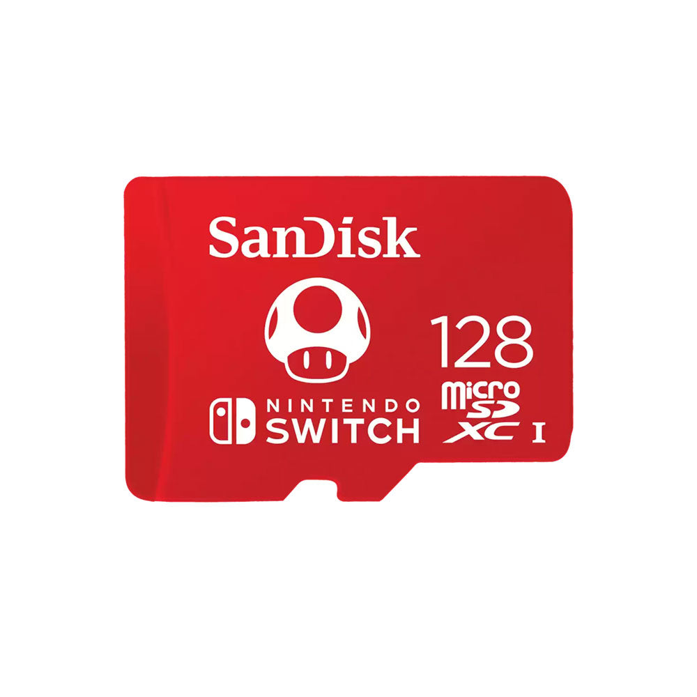 SanDisk Officially Licensed Nintendo MicroSD Memory Card - 128GB, Mario Mushroom