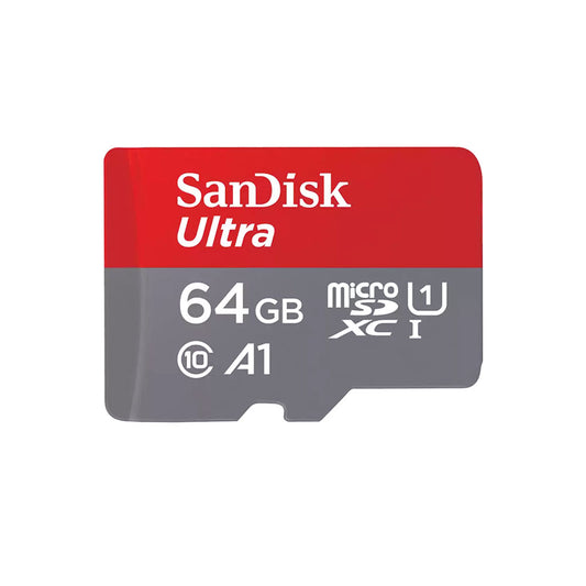 SanDisk Ultra microSD Class 10 A1 Memory Card - 64GB, 140MBs